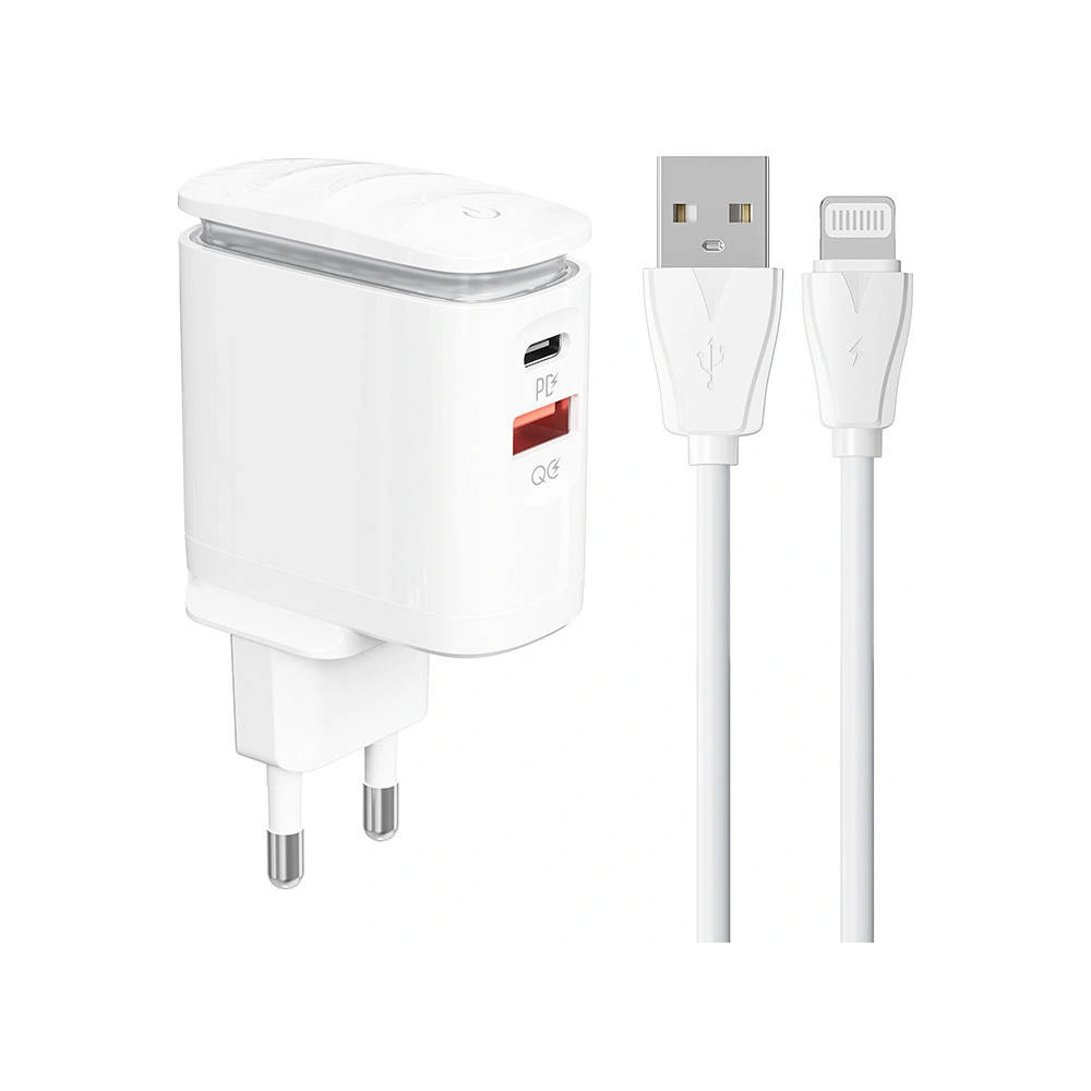Hurtownia GSM - Netzteil LDNIO A2423C USB-A, USB-C + Lightning-Kabel - LDN154 - {ean13} - Hurt