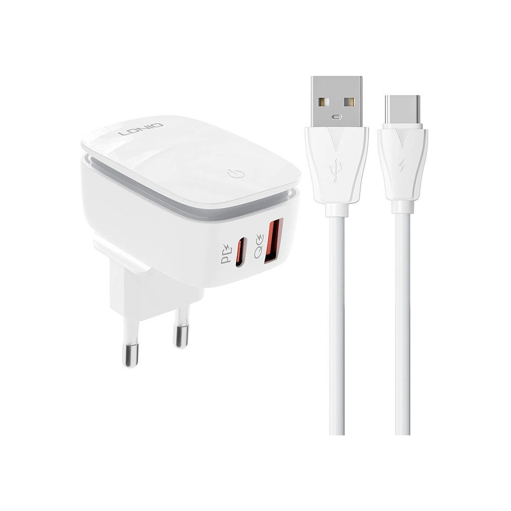 Hurtownia GSM - Netzteil LDNIO A2425C USB-A, USB-C + USB-C-Kabel - LDN160 - {ean13} - Hurt