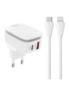 Hurtownia GSM - Încărcător de rețea LDNIO A2425C USB-A, USB-C + cablu USB-C/Lightning - LDN161 - {ean13} - Hurt