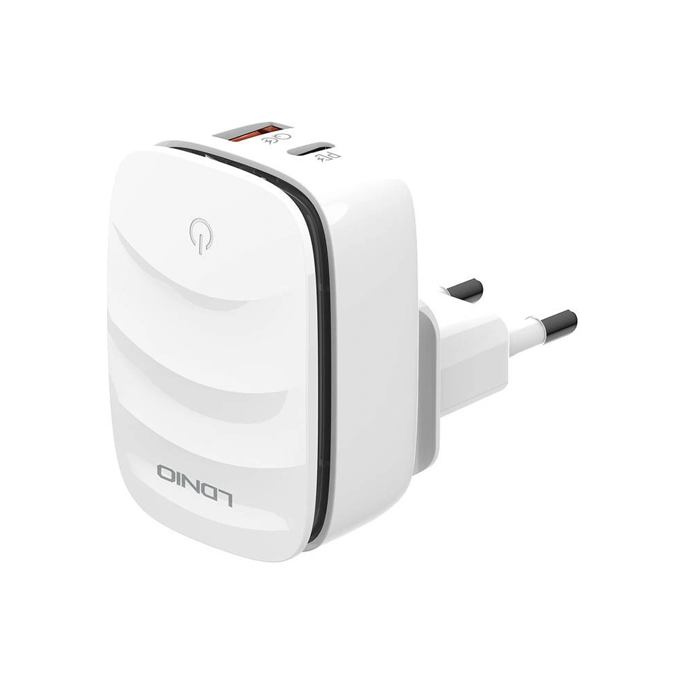 Hurtownia GSM - Încărcător de rețea LDNIO A2425C USB-A, USB-C + cablu USB-C/Lightning - LDN161 - {ean13} - Hurt