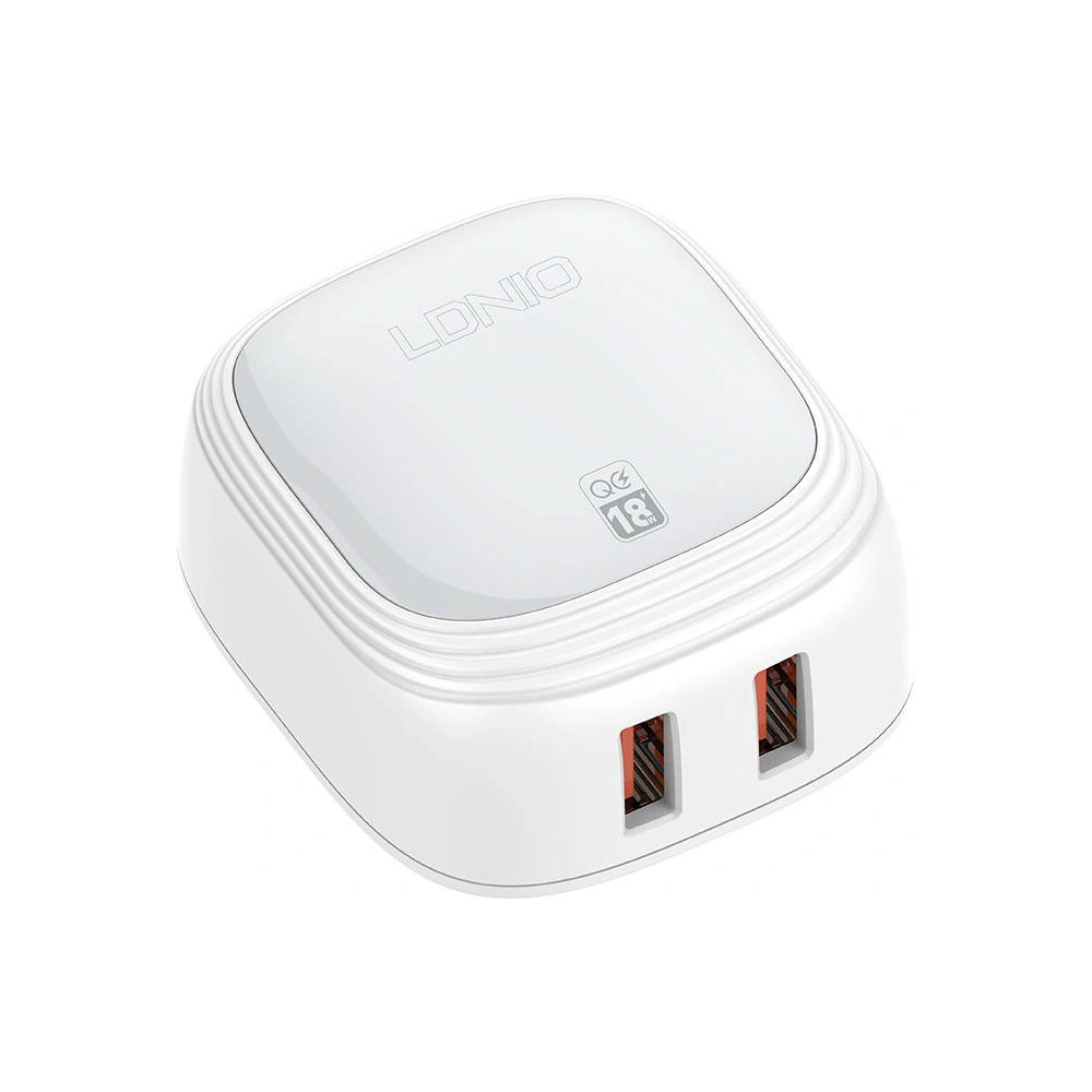 Wholesale LDNIO A2512Q Wall Charger 2xUSB-A 18W + Lightning cable - LDN163 - {ean13} - Hurt