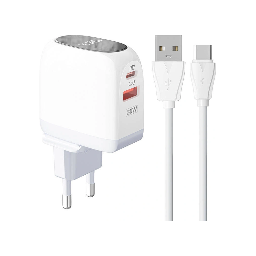 Wholesale LDNIO A2522C Wall Charger USB-A, USB-C 30W + USB-C cable - LDN168 - {ean13} - Hurt
