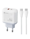 Hálózati töltő LDNIO A2526C USB-A, USB-C 45W + microUSB kábel 45W