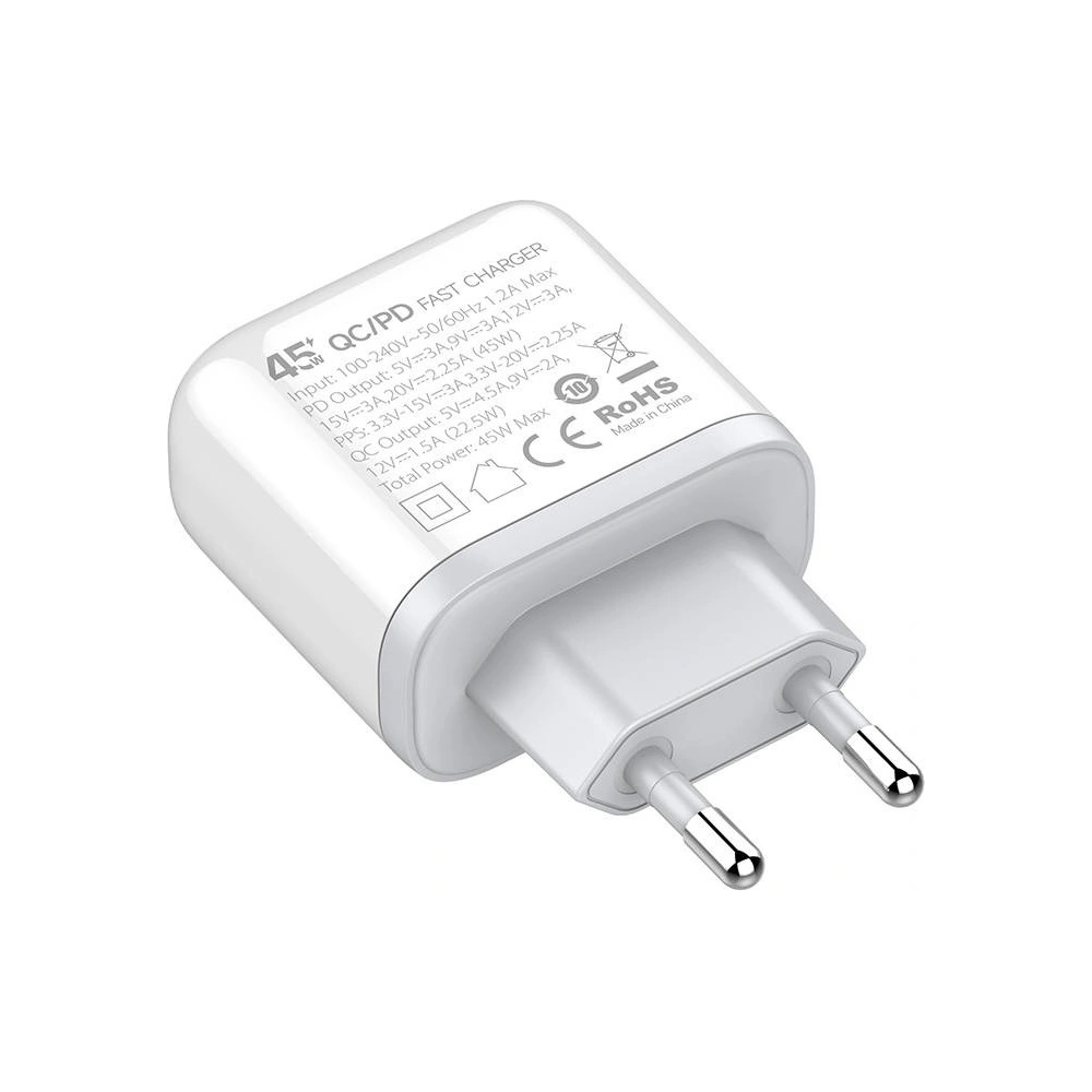 Wholesale LDNIO A2526C Wall Charger USB-A, USB-C 45W + microUSB cable 45W - LDN171 - {ean13} - Hurt