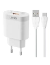 LDNIO A303Q Wall Charger USB-A 18W + USB-C cable