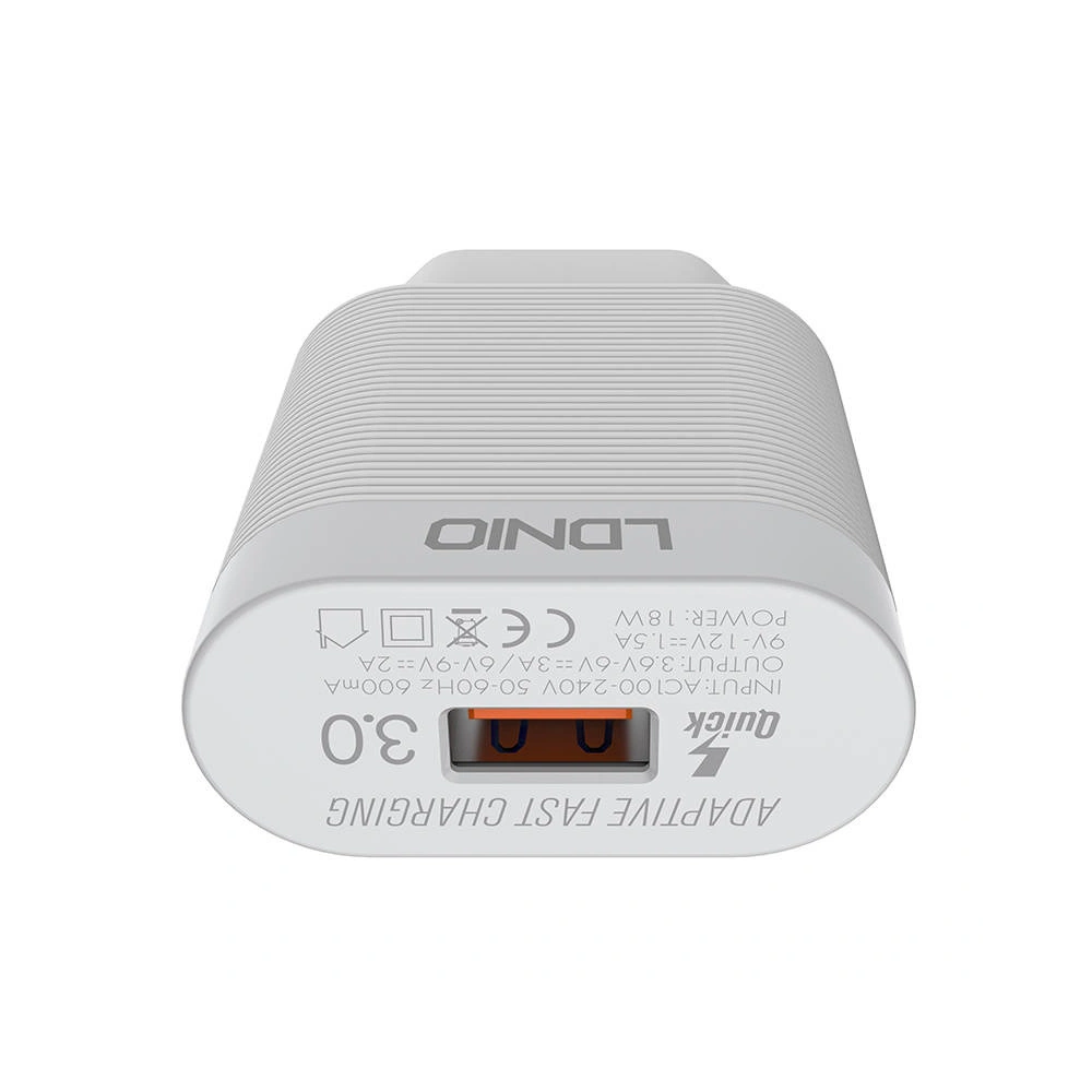 Hurtownia GSM - Netzteil LDNIO A303Q USB-A 18W + USB-C-Kabel - LDN176 - {ean13} - Hurt