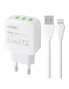 Wholesale LDNIO A3312 Wall Charger 3xUSB-A + Lightning cable - LDN177 - {ean13} - Hurt