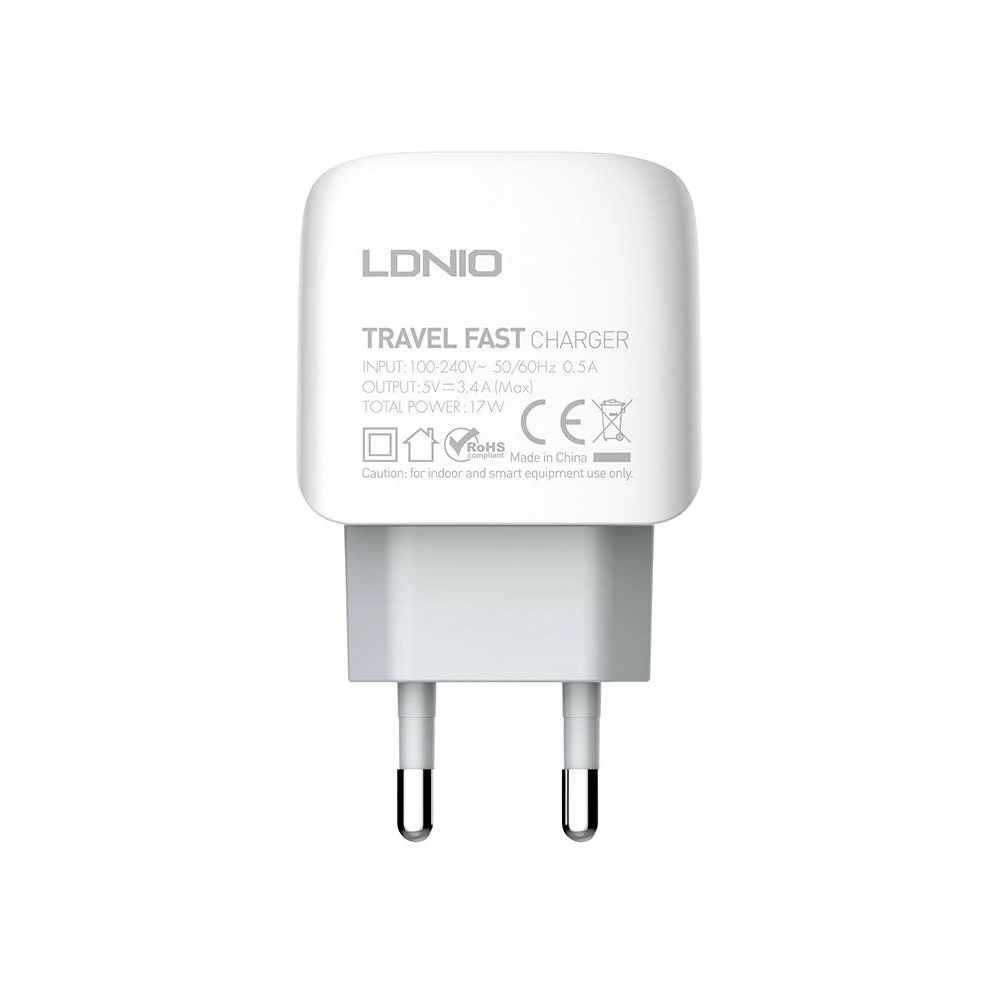Wholesale LDNIO A3312 Wall Charger 3xUSB-A + Lightning cable - LDN177 - {ean13} - Hurt