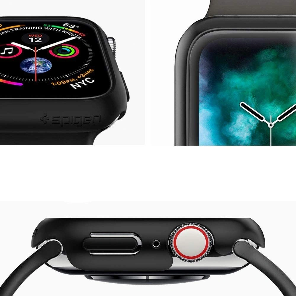Hurtownia GSM - Case Spigen Thin Fit Apple Watch 4/5/6/7/SE/8/9 40/41MM Schwarz - SPN676BLK - {ean13} - Hurt