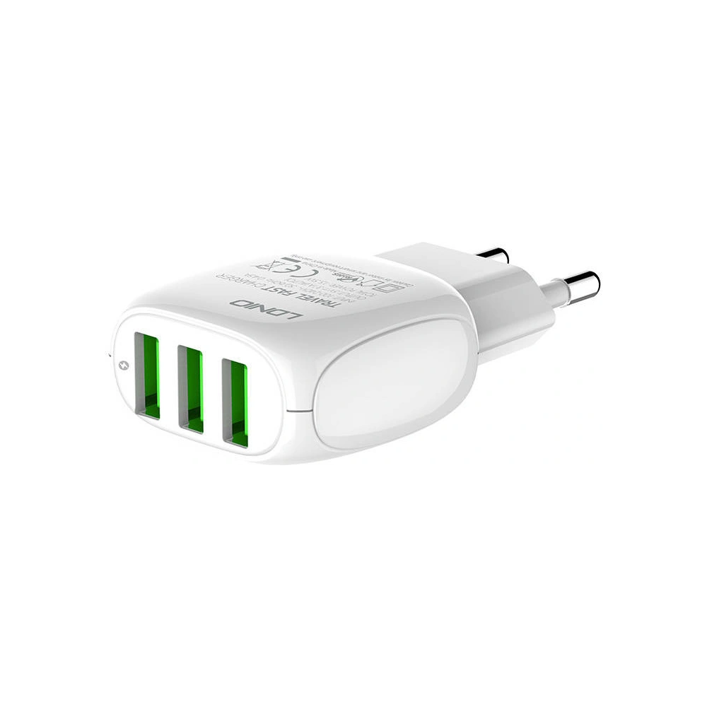 Wholesale LDNIO A3315 Wall Charger 3xUSB + Lightning cable - LDN180 - {ean13} - Hurt