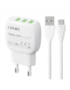 LDNIO A3315 Wall Charger 3xUSB + microUSB cable
