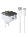Síťová nabíječka LDNIO A3513Q 2xUSB-A, USB-C 32W + kabel microUSB