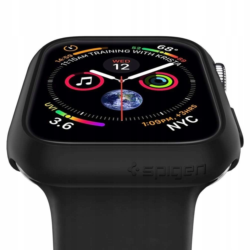 Wholesale Case Spigen Thin Fit Apple Watch 4/5/6/7/SE/8/9 40/41MM Black - SPN676BLK - {ean13} - Hurt
