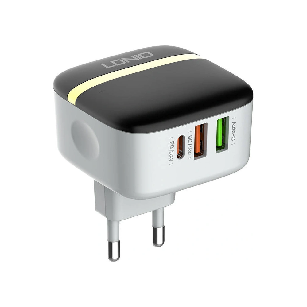 Hurtownia GSM - Síťová nabíječka LDNIO A3513Q 2xUSB-A, USB-C 32W + kabel USB-C/USB-C - LDN187 - {ean13} - Hurt