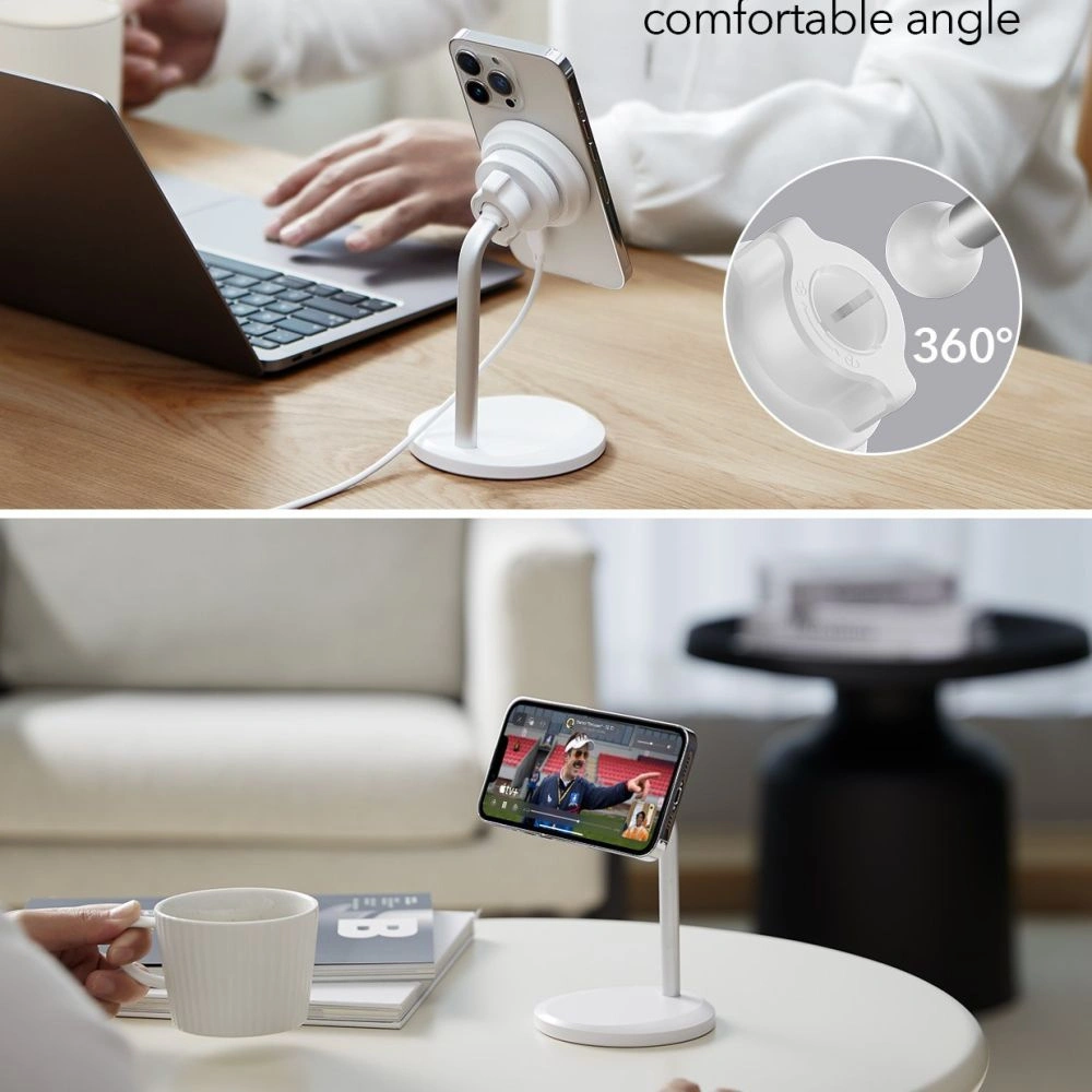 Hurtownia GSM - Bezdrátová nabíječka ESR Halolock Shift Magnetic MagSafe Wireless Charger Bílá - ESR670 - {ean13} - Hurt