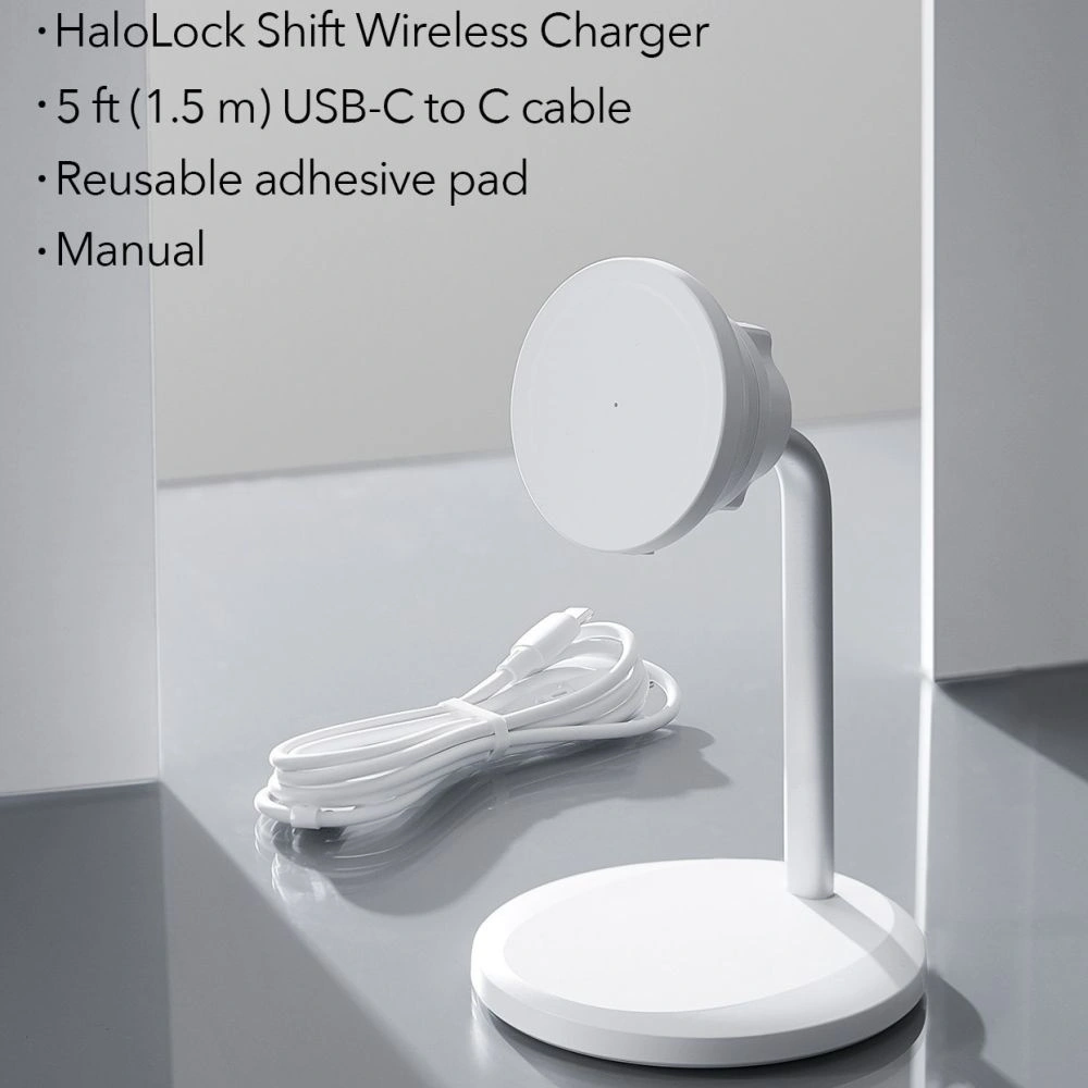 Hurtownia GSM - Bezdrátová nabíječka ESR Halolock Shift Magnetic MagSafe Wireless Charger Bílá - ESR670 - {ean13} - Hurt