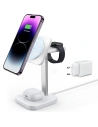 Încărcător wireless ESR Halolock 3in1 Watch Magnetic MagSafe Wireless Charger Alb