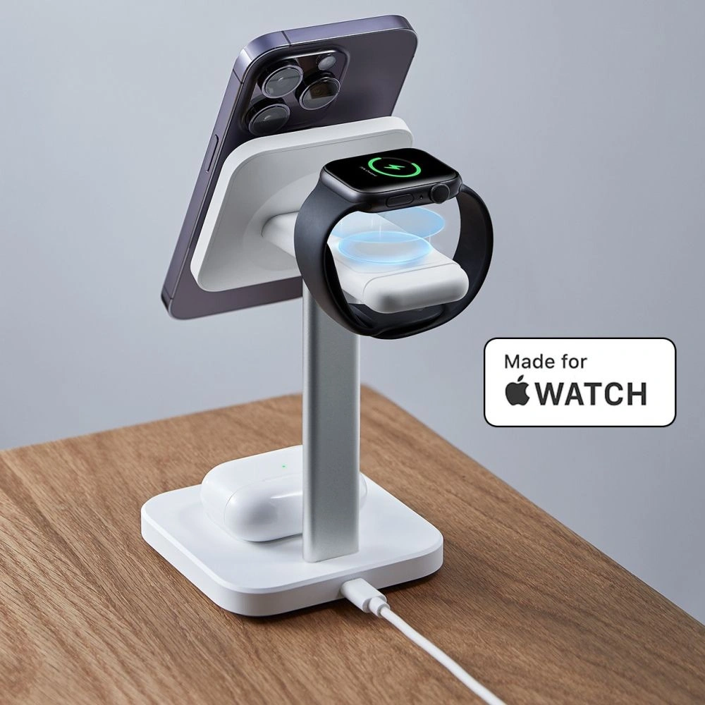Hurtownia GSM - Încărcător wireless ESR Halolock 3in1 Watch Magnetic MagSafe Wireless Charger Alb - ESR671 - {ean13} - Hurt