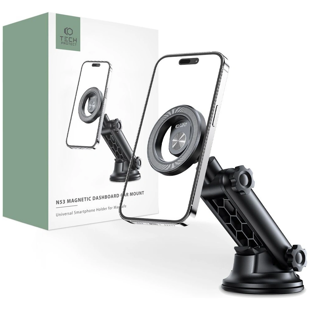 Wholesale Tech-Protect N53 Magnetic MagSafe Dashboard Car Mount Black - THP1913 - {ean13} - Hurt
