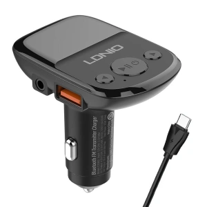 Hurtownia GSM - Transmitter FM LDNIO C706Q, Bluetooth 2xUSB-A, AUX + kabel USB-C - LDN194 - {ean13} - Hurt