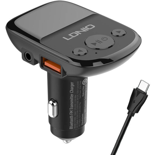 LDNIO Distributor - 5905316142862 - LDN194 - LDNIO C706Q Transmitter FM Bluetooth 2xUSB-A, AUX + USB-C cable - B2B homescreen