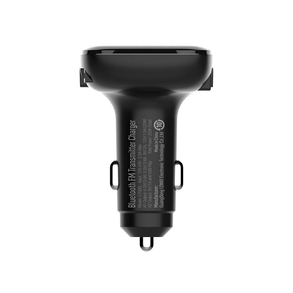 Hurtownia GSM - FM adó LDNIO C706Q, Bluetooth 2xUSB-A, AUX + USB-C kábel - LDN194 - {ean13} - Hurt