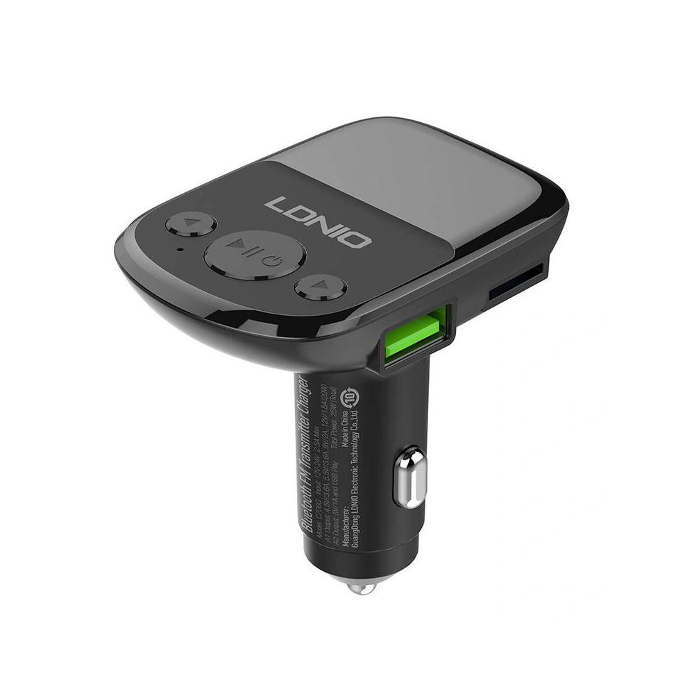 Hurtownia GSM - FM adó LDNIO C706Q, Bluetooth 2xUSB-A, AUX + USB-C kábel - LDN194 - {ean13} - Hurt