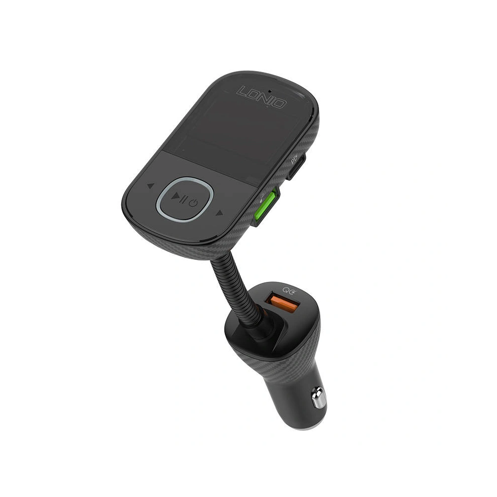 Hurtownia GSM - Transmițător FM LDNIO C705Q Bluetooth 2xUSB-A, USB-C + cablu microUSB - LDN199 - {ean13} - Hurt