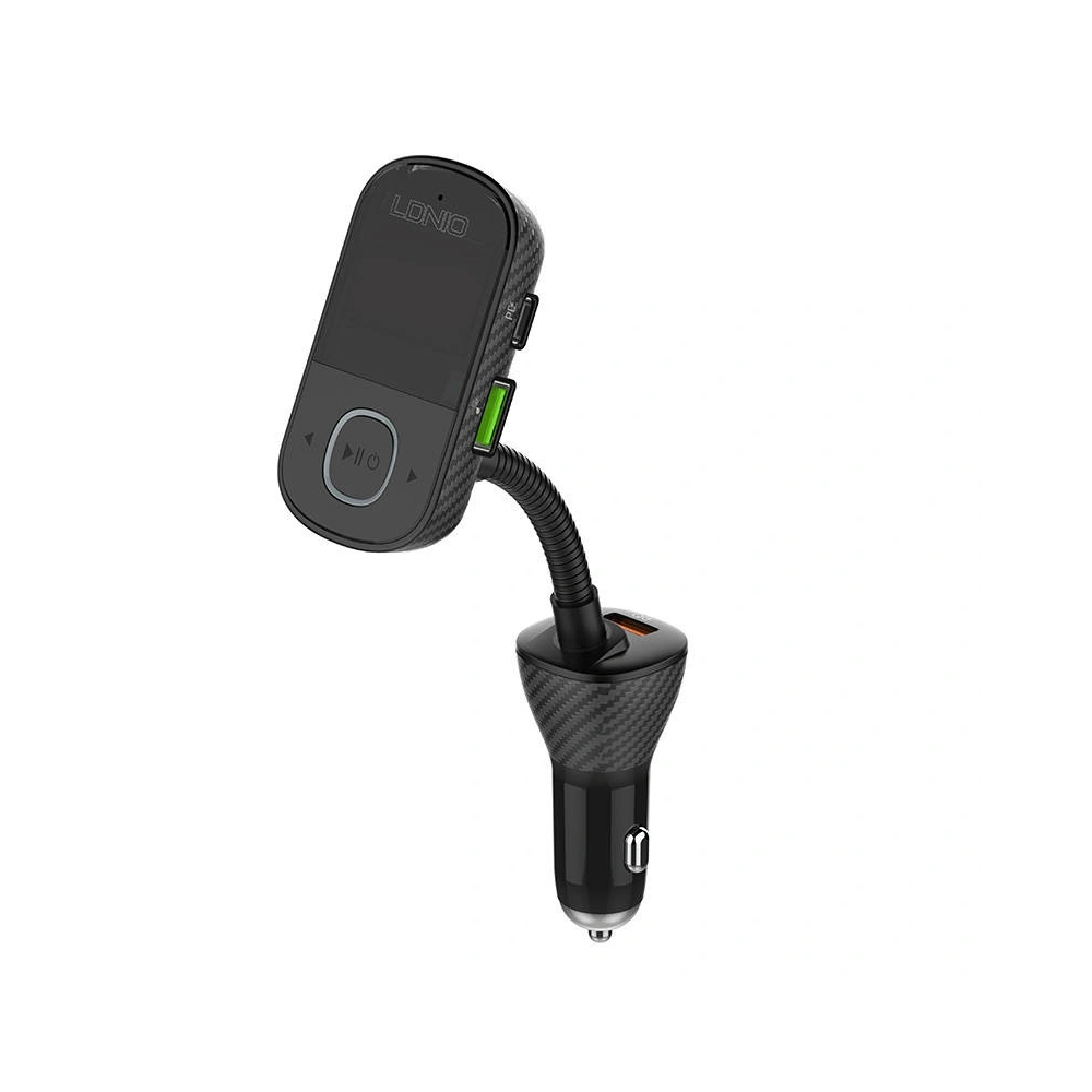 Hurtownia GSM - Transmițător FM LDNIO C705Q Bluetooth 2xUSB-A, USB-C + cablu microUSB - LDN199 - {ean13} - Hurt