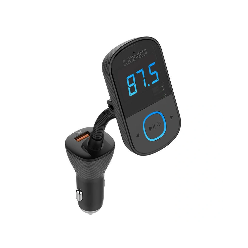 Hurtownia GSM - Transmitter FM LDNIO C705Q Bluetooth 2xUSB-A, USB-C + kabel microUSB - LDN199 - {ean13} - Hurt