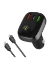 Hurtownia GSM - FM-Transmitter LDNIO C704Q Bluetooth 2xUSB-A, USB-C + USB-C/USB-C Kabel - LDN201 - {ean13} - Hurt
