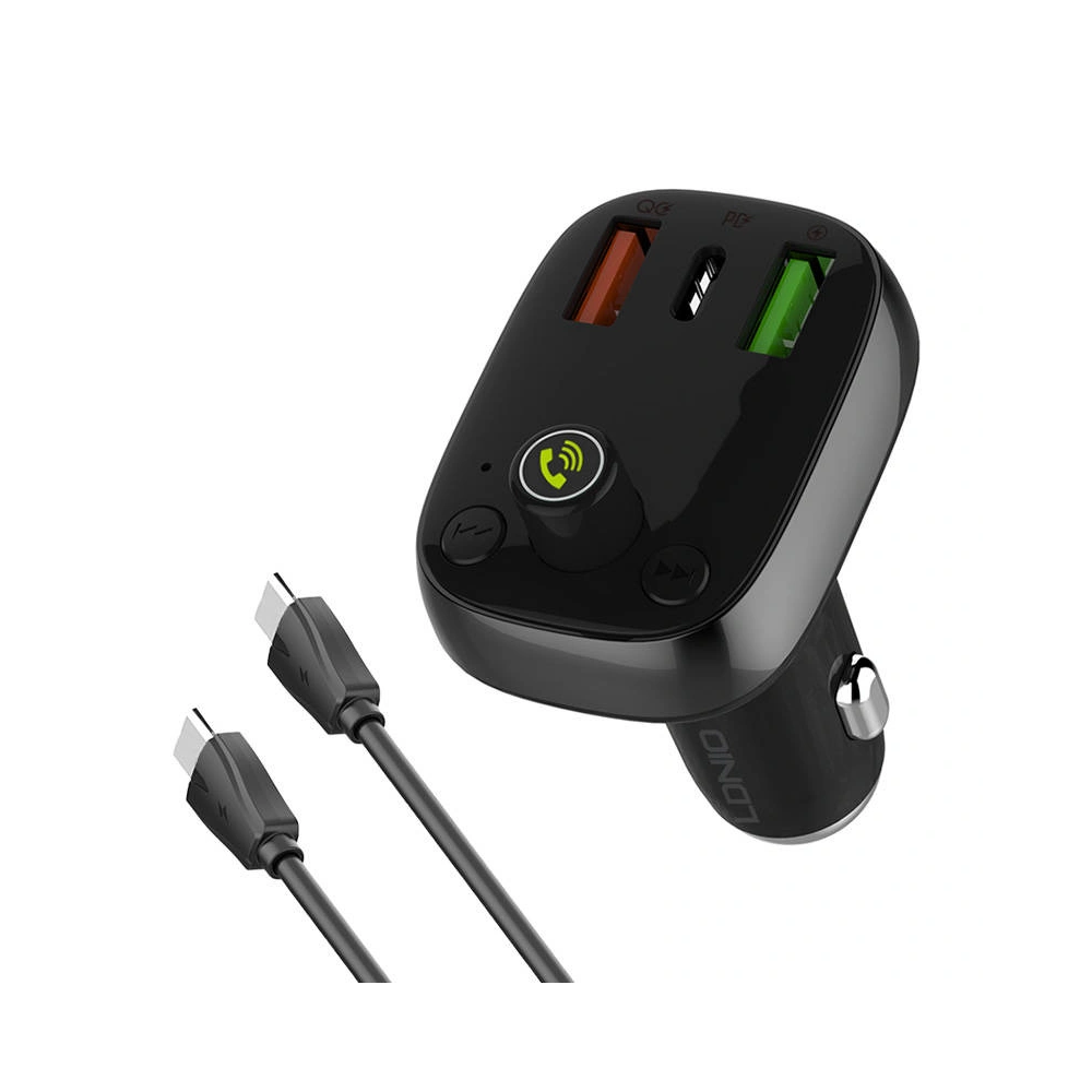 Wholesale LDNIO C704Q Transmitter FM Bluetooth 2xUSB-A, USB-C + USB-C/USB-C cable - LDN201 - {ean13} - Hurt