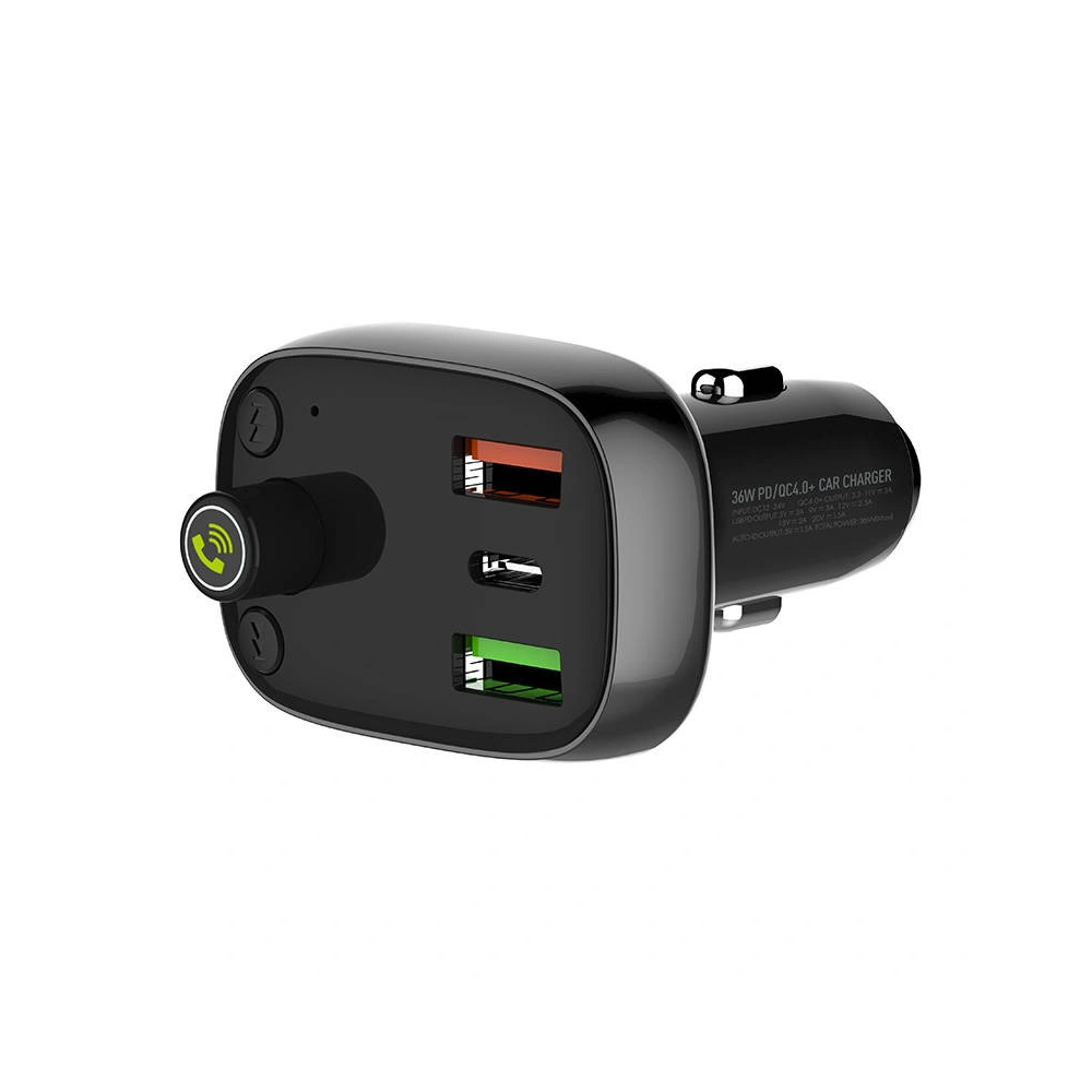 Hurtownia GSM - FM-Transmitter LDNIO C704Q Bluetooth 2xUSB-A, USB-C + USB-C/USB-C Kabel - LDN201 - {ean13} - Hurt
