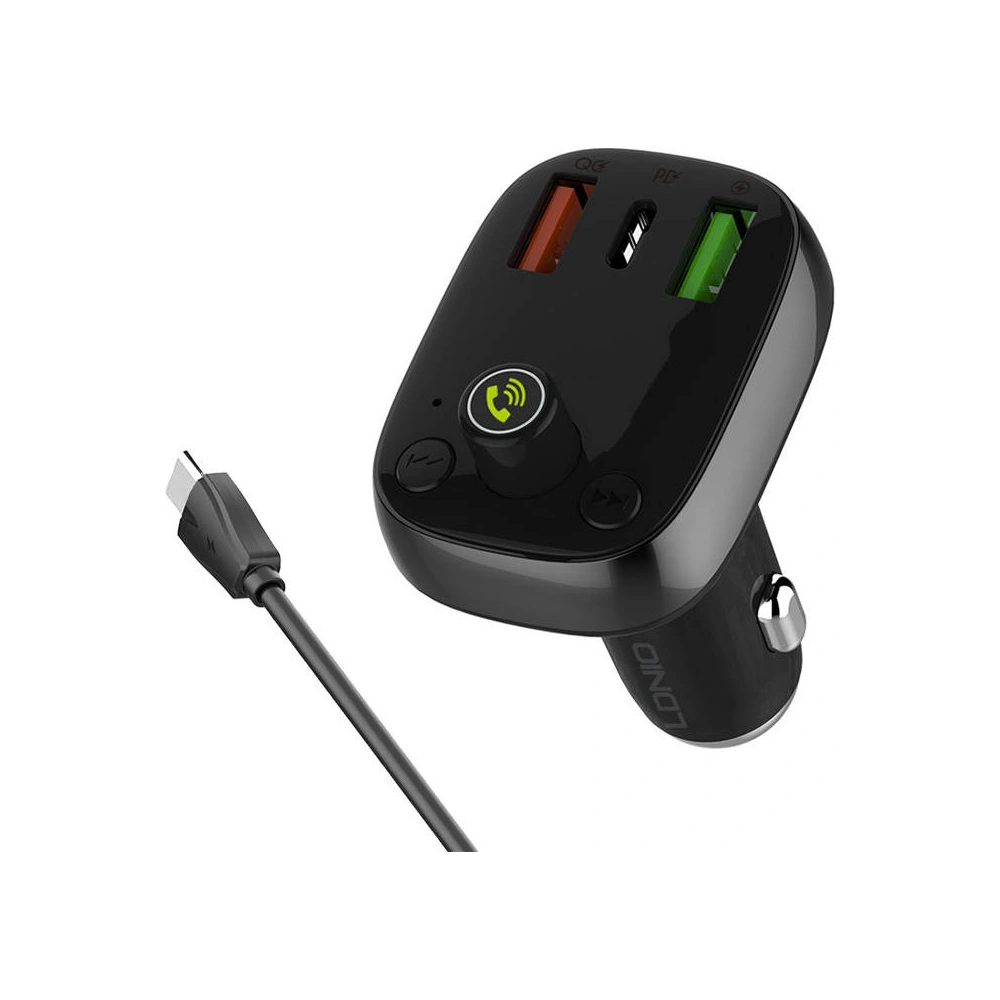 Wholesale LDNIO C704Q Transmitter FM Bluetooth 2xUSB-A, USB-C + USB-C cable - LDN203 - {ean13} - Hurt