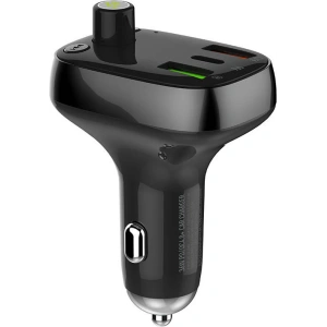 Hurtownia GSM - Transmiter FM LDNIO C704Q Bluetooth 2xUSB-A, USB-C + kabel Lightning - LDN205 - {ean13} - Hurt