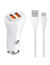 Autonabíječka LDNIO C511Q 2xUSB-A + microUSB kabel