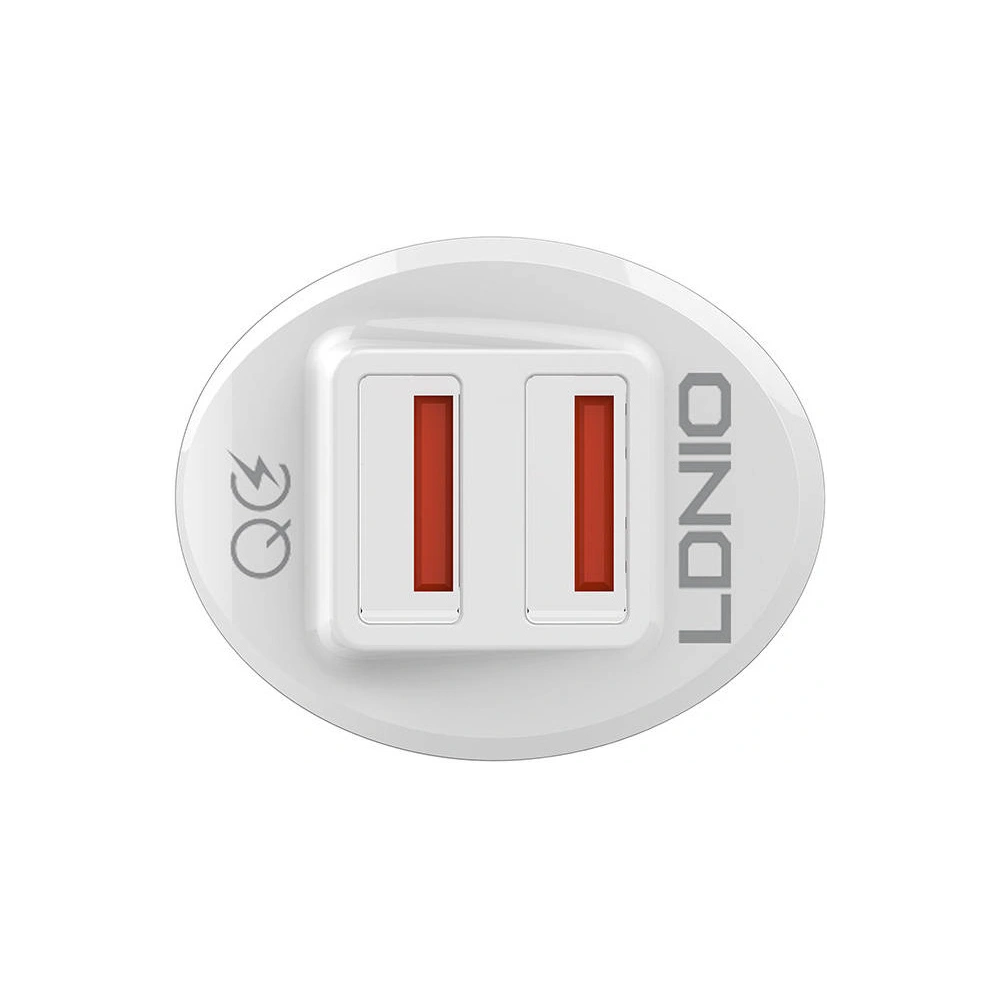 Hurtownia GSM - Încărcător auto LDNIO C511Q 2xUSB-A + cablu microUSB - LDN207 - {ean13} - Hurt