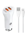 Auto nabíječka LDNIO C511Q 2xUSB-A + Lightning kabel