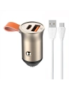 Auto-Ladegerät LDNIO C509Q USB-A, USB-C 30W + USB-C-Kabel