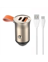 Autoladegerät LDNIO C509Q USB-A, USB-C 30W + microUSB-Kabel