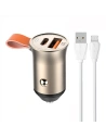 Autoladegerät LDNIO C509Q USB-A, USB-C 30W + Lightning-Kabel