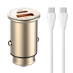 Ładowarka samochodowa LDNIO C506Q USB-A, USB-C + kabel USB-C/USB-C