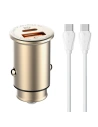 Ładowarka samochodowa LDNIO C506Q USB-A, USB-C + kabel USB-C/USB-C