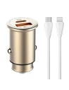 Autonabíječka LDNIO C506Q USB-A, USB-C + kabel USB-C/Lightning