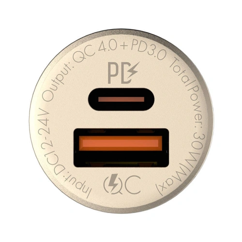 Ładowarka samochodowa LDNIO C506Q USB-A, USB-C + kabel USB-C/Lightning