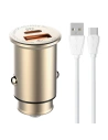 Automobilová nabíječka LDNIO C506Q USB-A, USB-C + kabel USB-C
