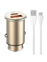 Automobilní nabíječka LDNIO C506Q USB-A, USB-C + kabel microUSB