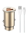 Hurtownia GSM - Auto nabíječka LDNIO C506Q USB-A, USB-C + Lightning kabel - LDN222 - {ean13} - Hurt