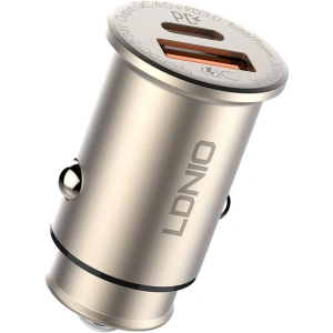 Hurtownia GSM - Auto nabíječka LDNIO C506Q USB-A, USB-C + Lightning kabel - LDN222 - {ean13} - Hurt