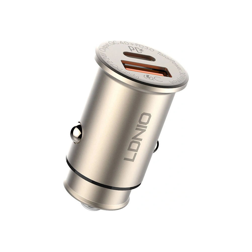 Hurtownia GSM - Auto nabíječka LDNIO C506Q USB-A, USB-C + Lightning kabel - LDN222 - {ean13} - Hurt